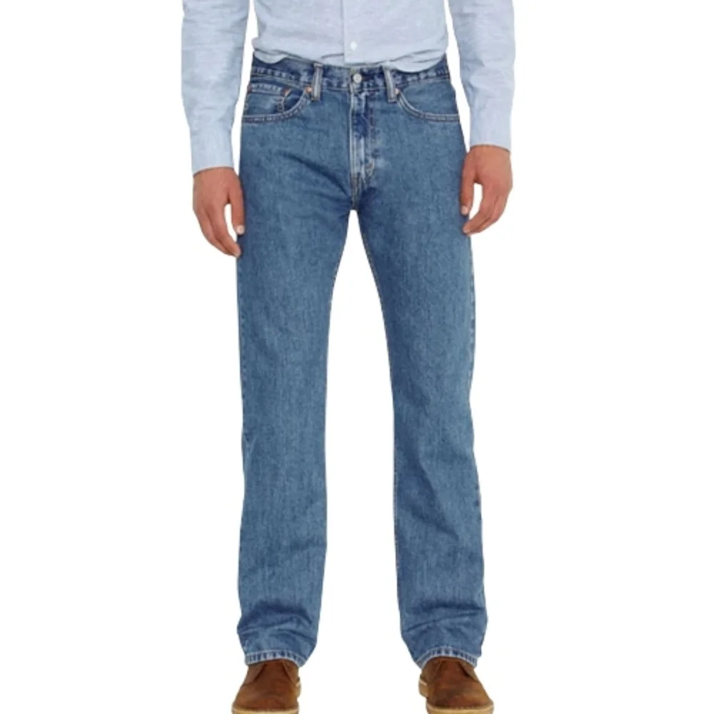 Levi's 505 Mens Blue Straight Leg Denim Jeans Size 38x29